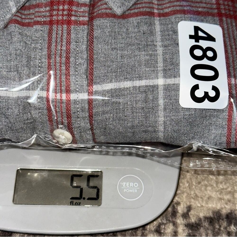 Faherty Sz M Gray Red Juliet Plaid Flannel The Classic Button Down Malibu Shirt - Picture 6 of 6